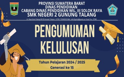 Pengumuman Kelulusan Tahun Ajaran 2024-2025